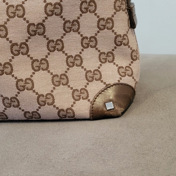 Authentic Gucci light pink monogram canvas shoulder bag - Picture 8 of 16